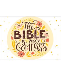 Postkarte 'The bible ist our compass' 10 Ex.