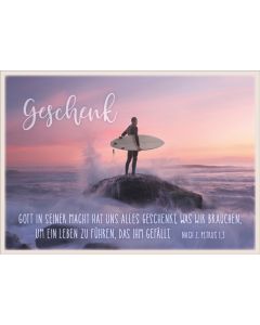 Postkarte Geschenk/Surfer (12 Ex.)