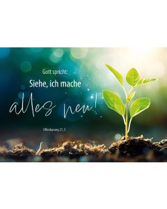 Poster A3 laminiert 'Gott spricht: Siehe, ich mache alles