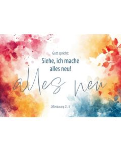Postkarte 10 Ex. 'Gott spricht: Siehe, ich mache alles neu.