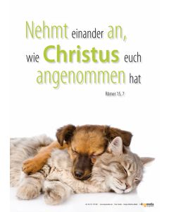 Poster A3 laminiert 'Nehmt einander an, wie Christus euch an