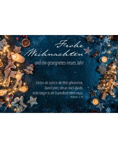 Faltkarte 'Frohe Weihnachten und ein gesegentes neues Jahr'